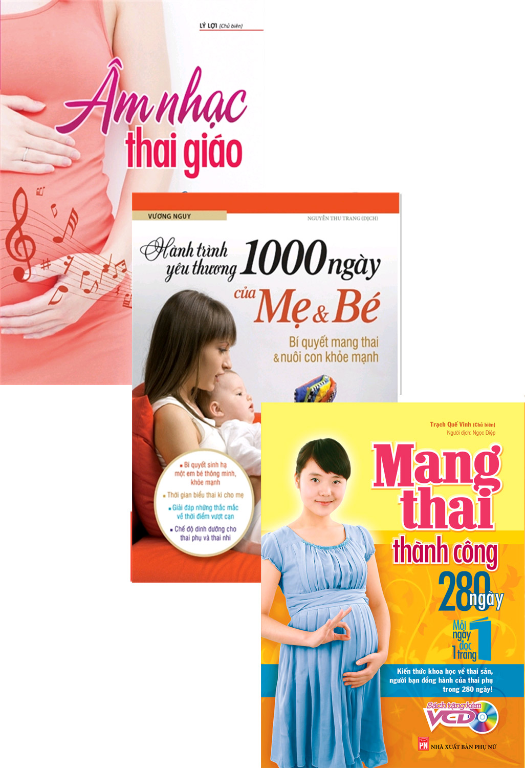 Combo Sách Âm Nhạc Thai Giáo + Hành Trình Yêu Thương 1000 Ngày + Mang Thai Thành Công