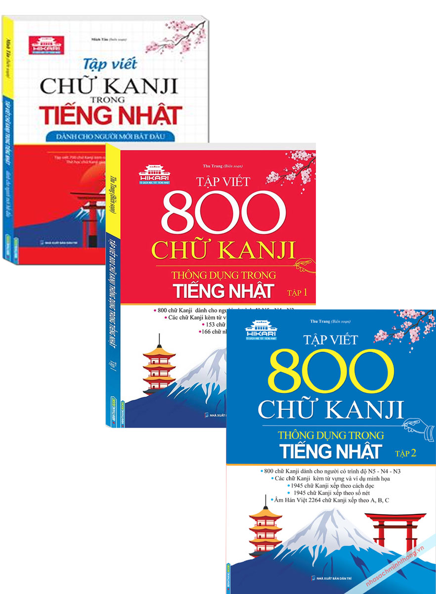 Combo Sách Tập Viết Chữ Kanji Trong Tiếng Nhật