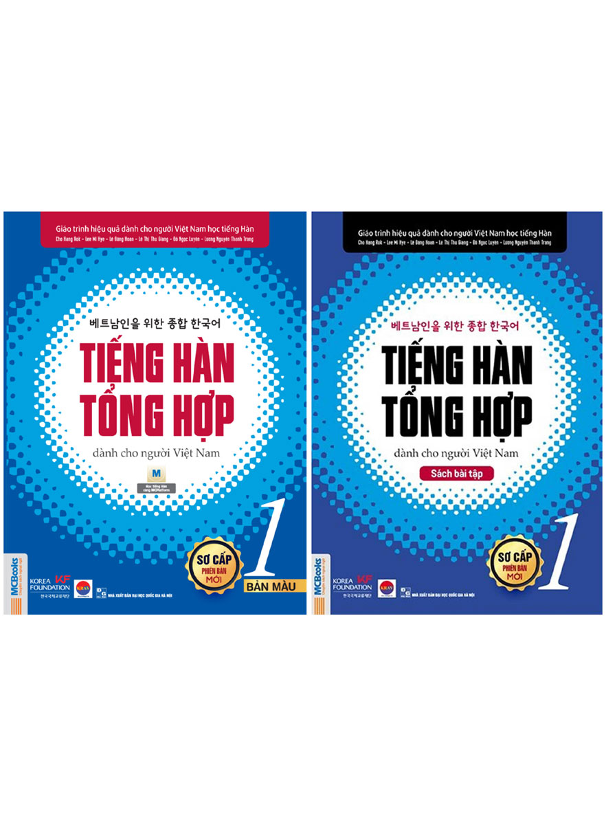 Combo Tiếng Hàn Tổng Hợp Dành Cho Người Việt Nam - Sơ Cấp 1 - Bản In Màu (Bộ 2 Cuốn)