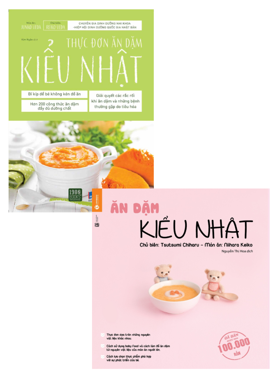 Combo Ăn Dặm Kiểu Nhật + Thực Đơn Ăn Dặm Kiểu Nhật (Bộ 2 Cuốn)