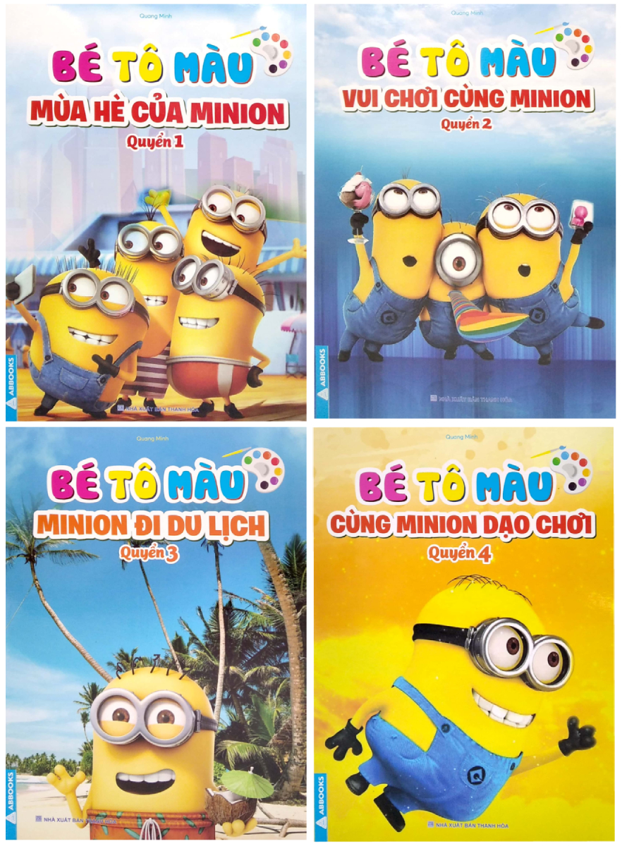 Combo Bé Tô Màu - Mùa Hè Của Minion (Bộ 4 Cuốn)