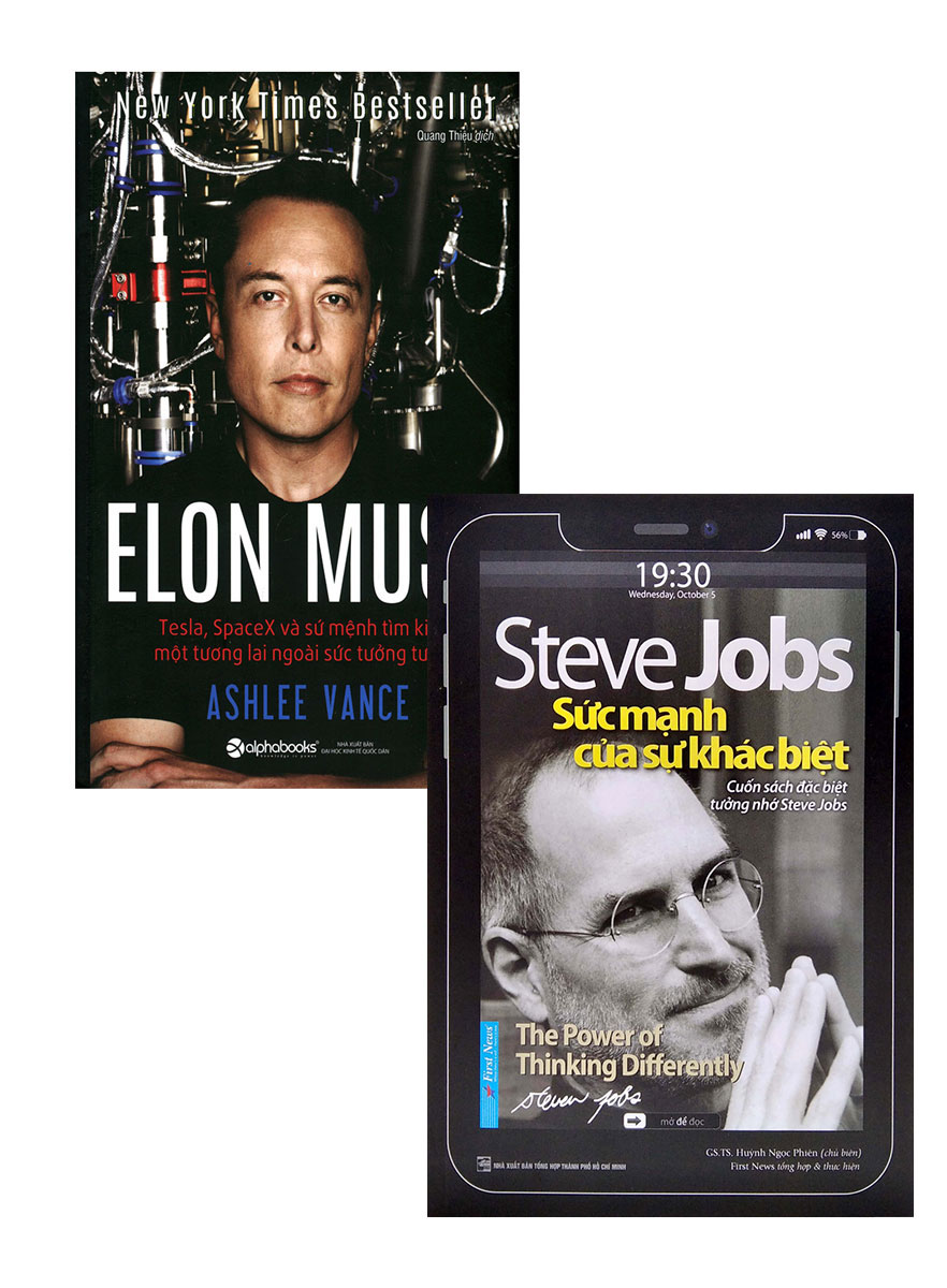 Combo Steve Jobs - Sức Mạnh Của Sự Khác Biệt + Elon Musk (Bộ 2 Cuốn)