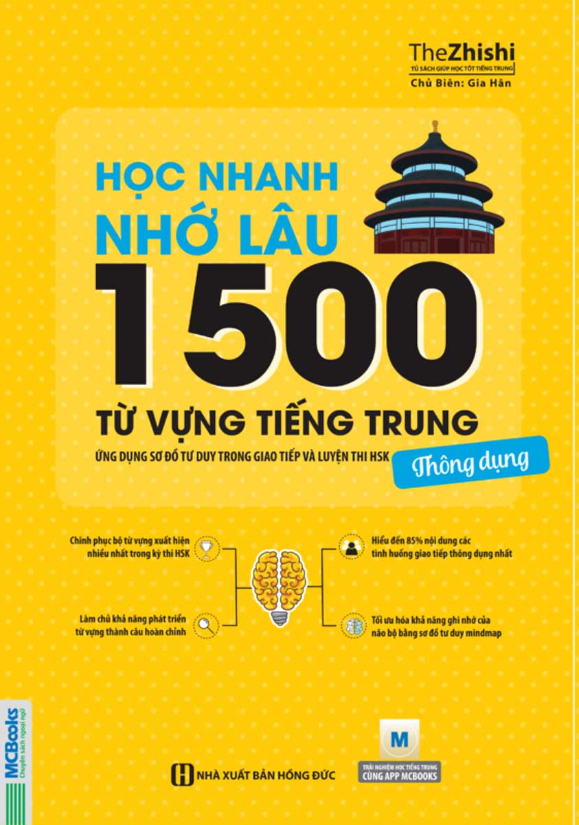 Học Nhanh Nhớ Lâu 1500 Từ Vựng Tiếng Trung Thông Dụng