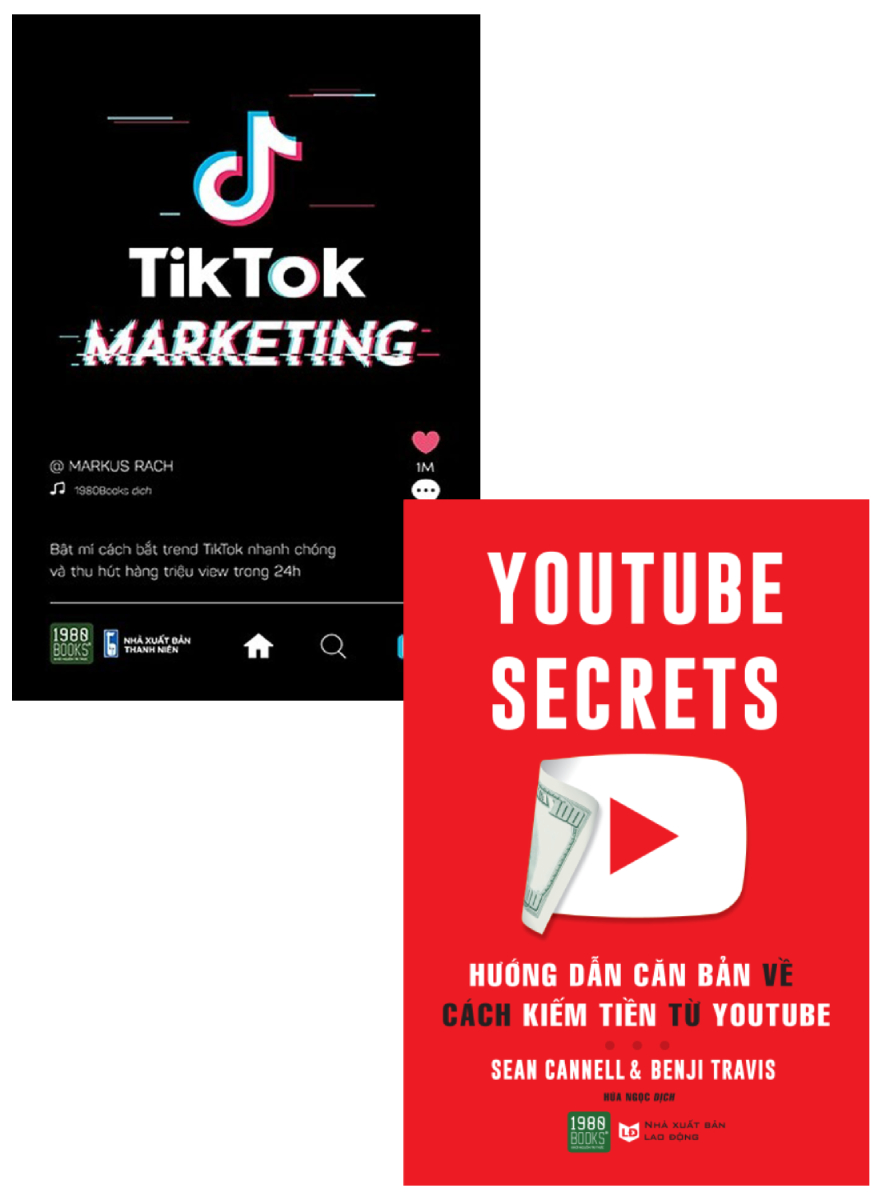 Combo TikTok Marketing + Hướng Dẫn Căn Bản Về Cách Kiếm Tiền Từ Youtube (Bộ 2 Cuốn)