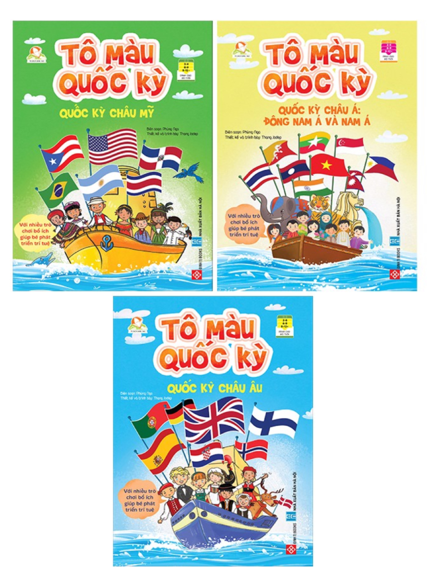 Combo Tô Màu Quốc Kỳ (Bộ 3 Cuốn)